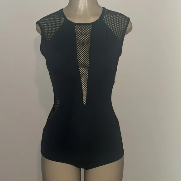 Carmen Marc Valvo City Slick High Neck One Piece Swimsuit - Picture 3 of 6